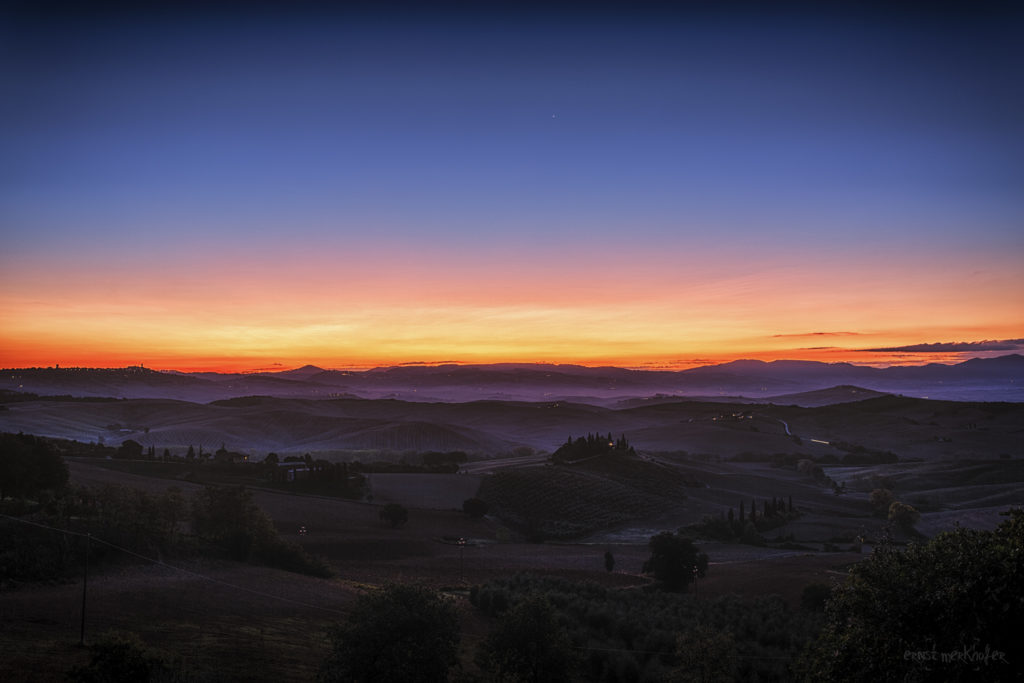 Sonnenaufgang in der Toskana, Val d'Orcia, Fotografie Workshop in der Toskana, photography Workshop Tuscany, Portfolio,