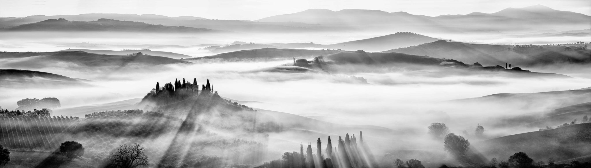 Toskana, Val d'Orcia, Herbst, Workshop, Workshops, Fotografie, Panorama, Photography, Ernst Merkhofer, Fotograf, Podere Belvedere, Val d'Orcia late autumn sunrise,